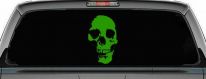 Skull Shadow Skulls Car or Truck Window Decal Sticker (Lime)
