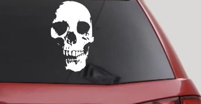 Skull Shadow Decal for Cars Trucks Windows - Vinyl Sticker