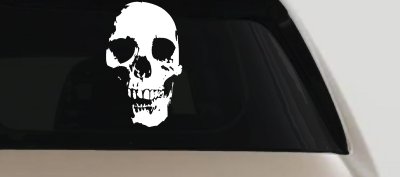 Skull Shadow Decal for Cars Trucks Windows - Vinyl Sticker