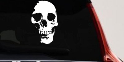 Skull Shadow Decal for Cars Trucks Windows - Vinyl Sticker