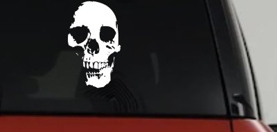 Skull Shadow Decal for Cars Trucks Windows - Vinyl Sticker