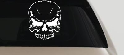 Mean Skull Decal for Car Truck Window Vinyl Sticker