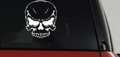 Mean Skull Decal for Car Truck Window Vinyl Sticker