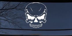 Mean Looking Skull Car or Truck Window Decal Sticker