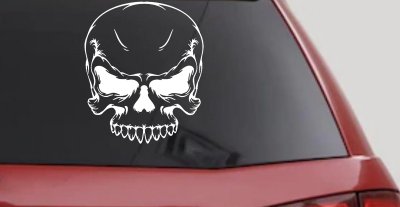 Mean Skull Decal for Car Truck Window Vinyl Sticker