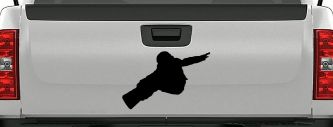 Snowboarding Car or Truck Window Decal Sticker (Black)