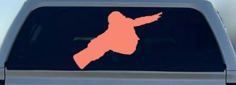 Snowboarding Car or Truck Window Decal Sticker (Coral)