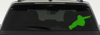 Snowboarding Car or Truck Window Decal Sticker (Lime)