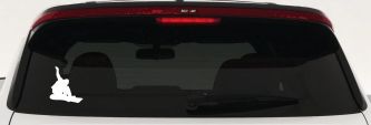 Snowboarding Decal for Car & Truck Windows | Vinyl Sticker Fun (White)