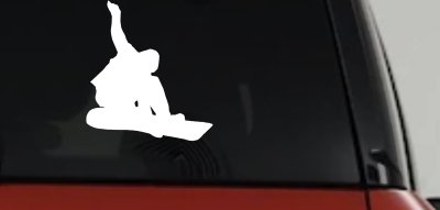 Snowboarding Decal for Car & Truck Windows | Vinyl Sticker Fun