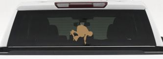 Skateboarding Car or Truck Window Decal Sticker (Light Brown)