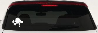 Skateboarding Decal Car Truck Window Vinyl Sticker Fun Ride (White)