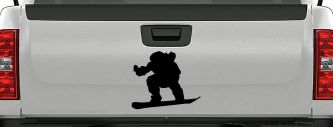 Snowboarding Sports Car or Truck Window Decal Sticker (Black)