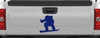 Snowboarding Sports Car or Truck Window Decal Sticker (Navy)