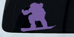 Snowboarding Sports Car or Truck Window Decal Sticker (Purple)