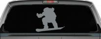 Snowboarding Sports Car or Truck Window Decal Sticker (Telegrey)