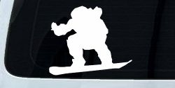 Snowboarding Sports Car or Truck Window Decal Sticker