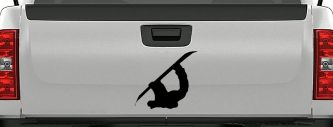 Snowboarding Car or Truck Window Decal Sticker (Black)