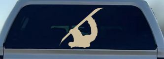Snowboarding Car or Truck Window Decal Sticker (Desert Sand)