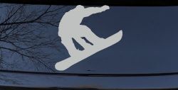 Snowboarding Car Truck Window Decal Vinyl Sticker Auto Sport Graphic (Light Gray)