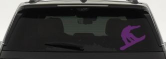 Snowboarding Sports Car or Truck Window Decal Sticker (Violet)