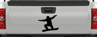 Snowboarding Car or Truck Window Decal Sticker (Black)
