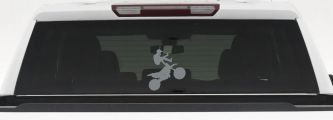 Moto X Freestyle Trick Car or Truck Window Decal Sticker (Telegrey)