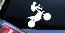 Moto X Freestyle Trick Car or Truck Window Decal Sticker