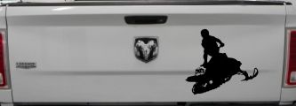 Snowmobile Trick Sports Car or Truck Window Decal Sticker (Black)