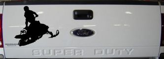 Snowmobile Trick Sports Car or Truck Window Decal Sticker (Black)
