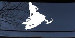 Snowmobile Trick Sports Car or Truck Window Decal Sticker