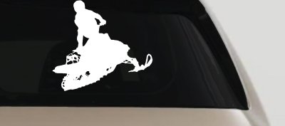 Snowmobile Trick Vinyl Decal - Car Truck Window Sticker - Extreme Sports