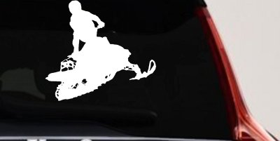 Snowmobile Trick Vinyl Decal - Car Truck Window Sticker - Extreme Sports