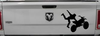 Moto X Freestyle Trick Car or Truck Window Decal Sticker (Black)