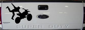 Moto X Freestyle Trick Car or Truck Window Decal Sticker (Black)