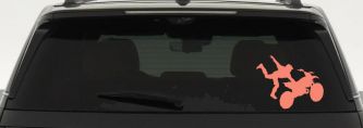 Moto X Freestyle Trick Car or Truck Window Decal Sticker (Coral)