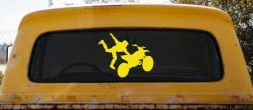 Moto X Freestyle Trick Car or Truck Window Decal Sticker (Yellow)