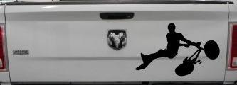 BMX Trick Car or Truck Window Decal Sticker (Matte Black)