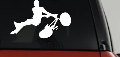 BMX Trick Decal for Car or Truck Window Vinyl Sticker