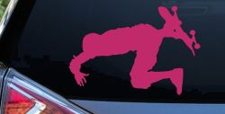 Skateboarding Car or Truck Window Decal Sticker (Hot Pink)