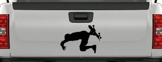 Skateboarding Car or Truck Window Decal Sticker (Matte Black)