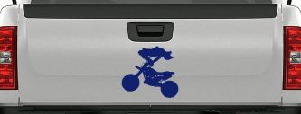 Moto X Freestyle Trick Car or Truck Window Decal Sticker (Navy)