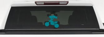 Moto X Freestyle Trick Car or Truck Window Decal Sticker (Turquoise Blue)