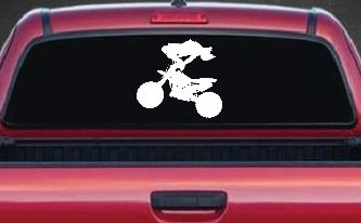 Moto X Freestyle Trick Car or Truck Window Decal Sticker