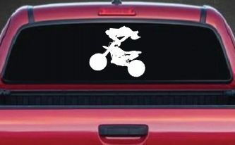 Moto X Freestyle Trick Car or Truck Window Decal Sticker