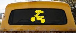 Moto X Freestyle Trick Car or Truck Window Decal Sticker (Yellow)