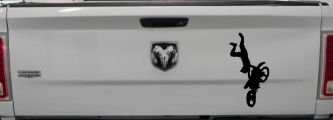 Moto X Freestyle Trick Car or Truck Window Decal Sticker (Black)