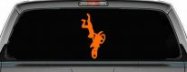 Moto X Freestyle Trick Car or Truck Window Decal Sticker (Orange)