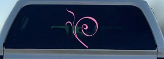 Curly Swirl Car or Truck Window Decal Sticker (Pink)