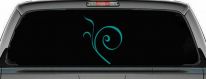 Curly Swirl Car or Truck Window Decal Sticker (Turquoise)